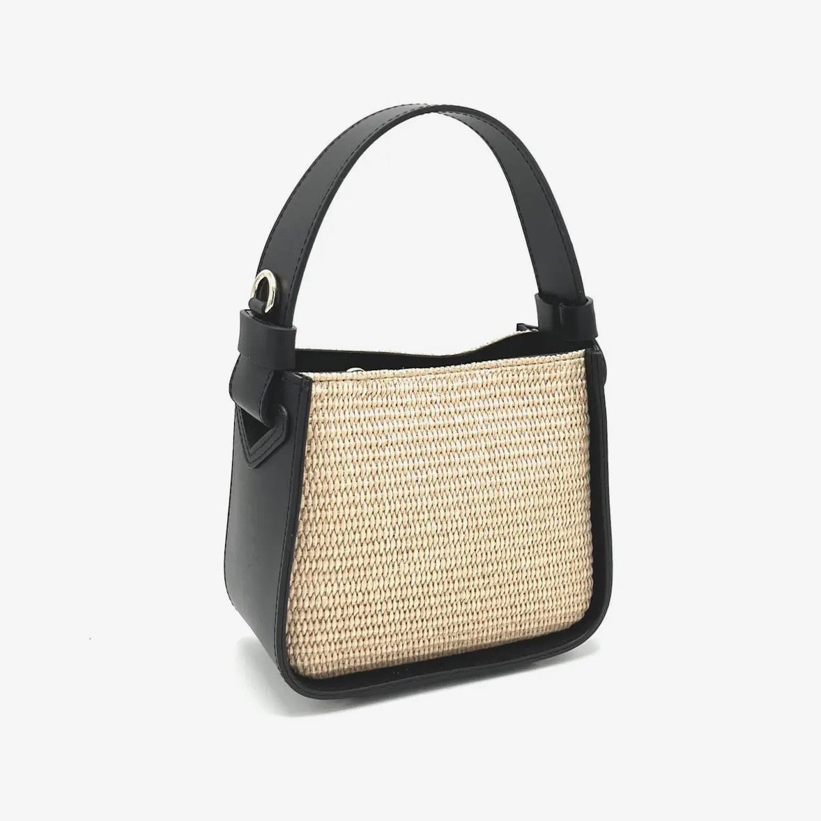mini sac à main en raphia et cuir mini sac à main en raphia et cuir
